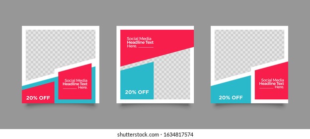 Set of Modern trendy covers idea. Editable simple info banner shop. Slides for app, web design digital style for social media pack. Square handpicked beauty posts, brochure layout design. pr promo