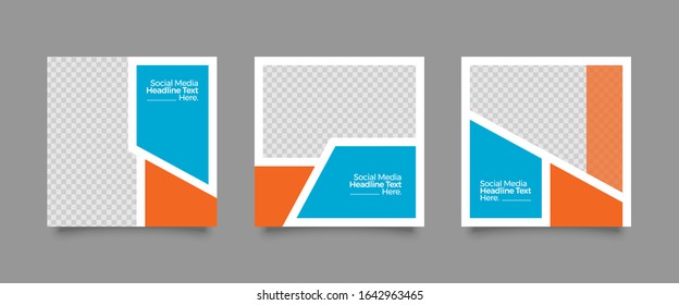 Set of Modern trendy covers idea. Editable simple info banner shop. Slides for app, web design digital style for social media pack. Square handpicked beauty posts, brochure layout design. pr promo