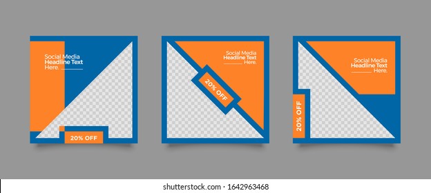 Set of Modern trendy covers idea. Editable simple info banner shop. Slides for app, web design digital style for social media pack. Square handpicked beauty posts, brochure layout design. pr promo