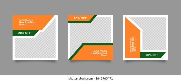 Set of Modern trendy covers idea. Editable simple info banner shop. Slides for app, web design digital style for social media pack. Square handpicked beauty posts, brochure layout design. pr promo