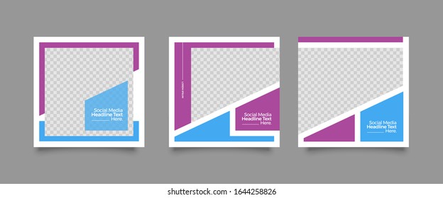 Set of Modern trendy covers idea. Editable simple info banner shop. Slides for app, web design digital style for social media pack. Square handpicked beauty posts, brochure layout design. pr promo