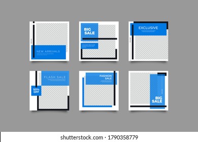 Set Of Modern Trendy Covers Idea. Editable Simple Info Banner Shop. Slides For App, Digital Style For Social Media Pack. Square Handpicked Beauty Posts, Brochure Layout Design