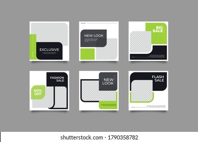 Set of Modern trendy covers idea. Editable simple info banner shop. Slides for app, digital style for social media pack. Square handpicked beauty posts, brochure layout design