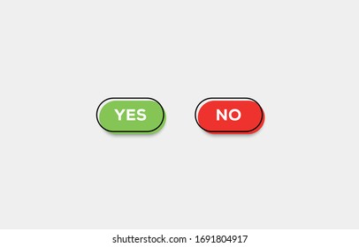 Set of modern trendy flat buttons, switch. Vector illustration