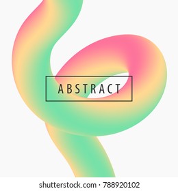 Set of modern trendy style abstraction poster. Plastic colorful shapes. Abstract background of liquid color shapes and circles. Vector illustration.