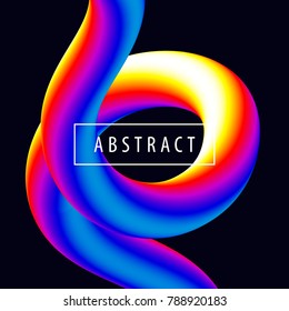 Set of modern trendy style abstraction poster. Plastic colorful shapes. Abstract background of liquid color shapes and circles. Vector illustration.