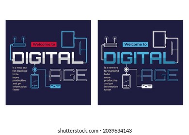Set of modern typography for t-shirt design, poster and banner.