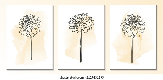 A set of modern universal art posters. Suitable for greeting cards, posters, holiday cards, corporate cards, invitations. Abstract design. Vector illustration. Wall art.