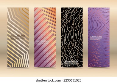 A set of modern unusual designs for covers, banners, posters and creative ideas. Vector layout template for elite and premium design. Collection for design and creative ideas
