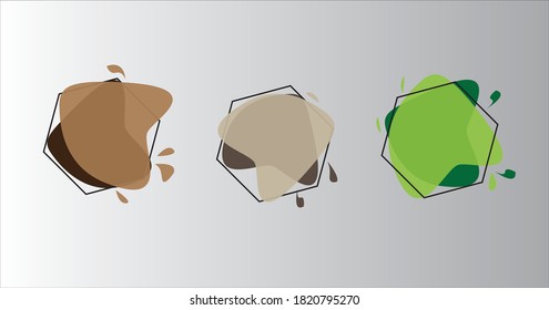 Set of modern vector abstract banner
