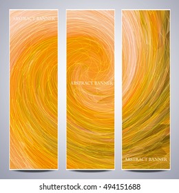 A set of modern vector autumn color banners with place for your text