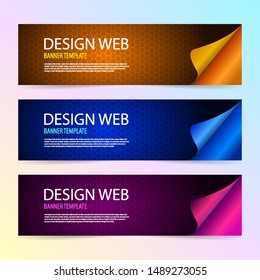Set modern vector banner design. Colorful background for cover web, website and advertising. Eps 10 file illustration