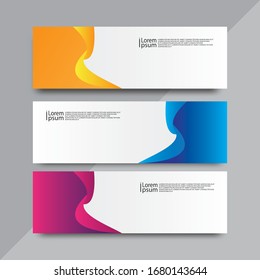 A set of modern vector banners with abstrack background
