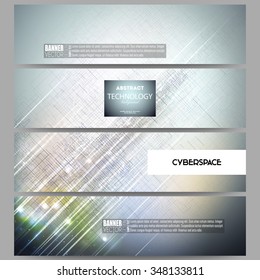 Set of modern vector banners. Abstract science or technology vector background.