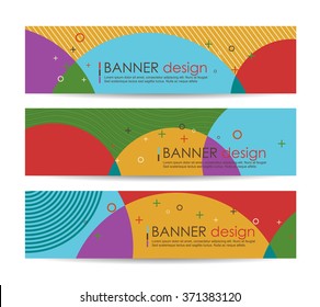A set of modern vector banners with abstract background