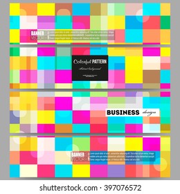 Set of modern vector banners.  Abstract colorful business background, modern stylish vector texture.