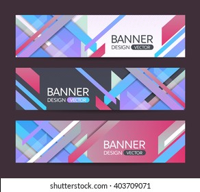A set of modern vector banners with Abstract geometric polygonal,vector background