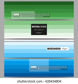 Set of modern vector banners. Abstract colorful business background, blue and green colors, modern stylish striped vector texture for your cover design.