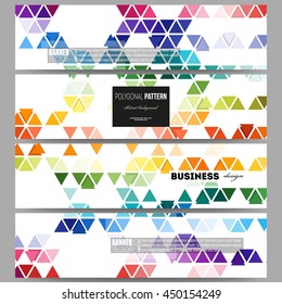 Set of modern vector banners. Abstract colorful business background, modern stylish hexagonal and triangle vector texture