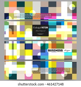 Set of modern vector banners.  Abstract colorful business background, modern stylish vector texture.