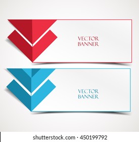 A set of modern vector banners with arrows