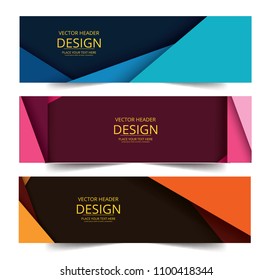 Set of modern vector banners. banner web header background for web design. Can be adapt to Brochure, Annual Report, Magazine, Poster, Corporate Presentation.
