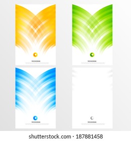 A set of modern vector banners with blue lines
