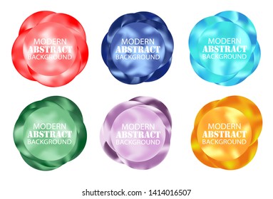 Set of modern vector banners.  Circles abstract background. Vector illustration EPS10