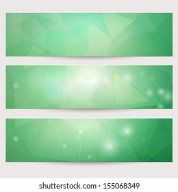 Set of modern vector banners. Colorful headers
