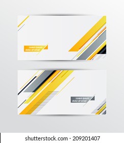 A set of modern vector banners with geometric pattern