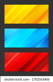 A set of modern vector banners with polygonal background eps10