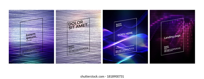 Un conjunto de banners vectoriales modernos con fondo poligonal Ilustración vectorial