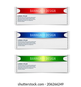 A set of modern vector banners with polygonal background