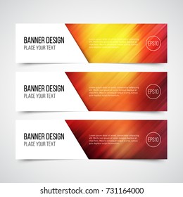 Set of modern vector banners with speed motion lines background