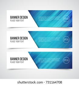 Conjunto de banners vetoriais modernos com fundo de linhas de movimento de velocidade