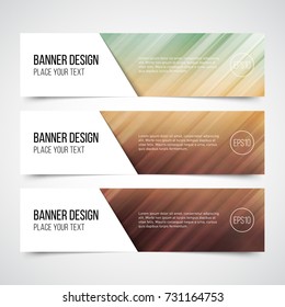 Set of modern vector banners with speed motion lines background