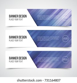 Set of modern vector banners with speed motion lines background