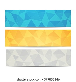 Set of modern vector banners for your design. Abstract geometrical background. Vector Illustration. EPS 10.