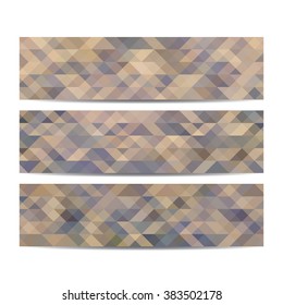 Set of modern vector banners for your design. Abstract geometrical background. Vector Illustration. EPS 10.
