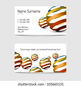 Set of modern vector business card templates - front and back side