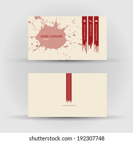 Set of modern vector business card template - front and back side