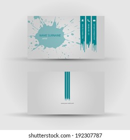 Set of modern vector business card template - front and back side