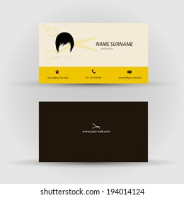Set of modern vector business card template - front and back side