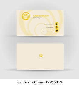 Set of modern vector business card template - front and back side