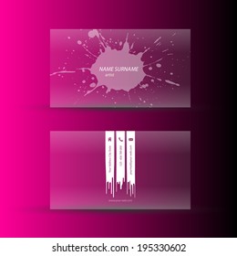Set of modern vector business card template - front and back side