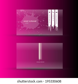 Set of modern vector business card template - front and back side