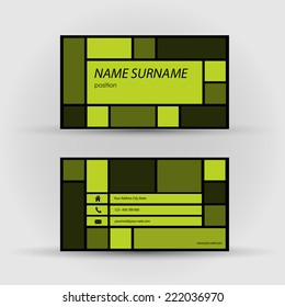 Set of modern vector business card template