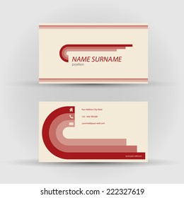 Set of modern vector business card template