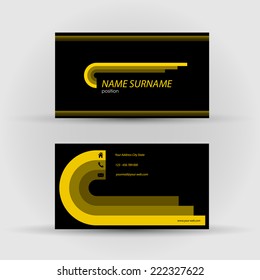 Set of modern vector business card template