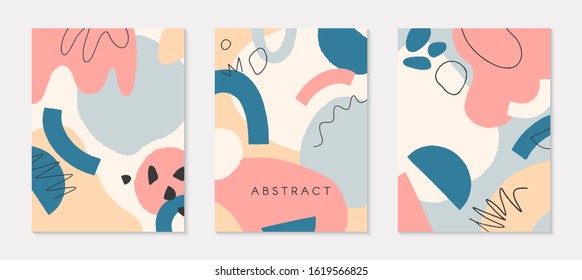 Bundle Modern Vector Collages Hand Drawn Stock Vector (Royalty Free ...